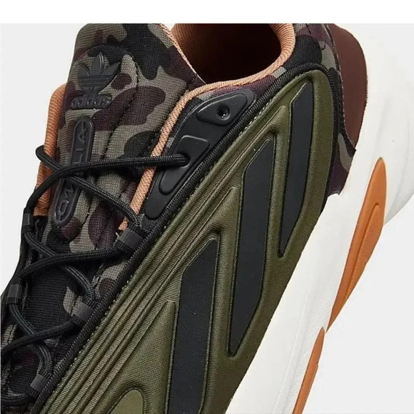 ADIDAS ORIGINALS Ozelia Men's Sneakers Olive Strara Mesa Black - Picture 3 of 11